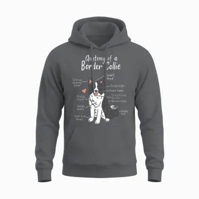 Border Collie Unisex Hoodie - Charcoal