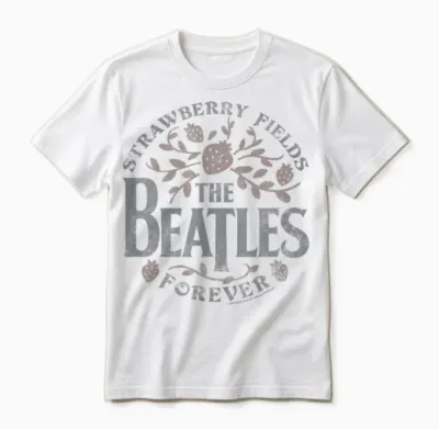 The Beatles Strawberry Fields Forever Unisex T-Shirt - White