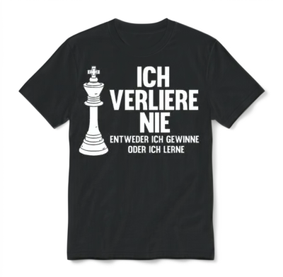 Chess Player, I Never Loose, Chess Unisex T-Shirt - Black