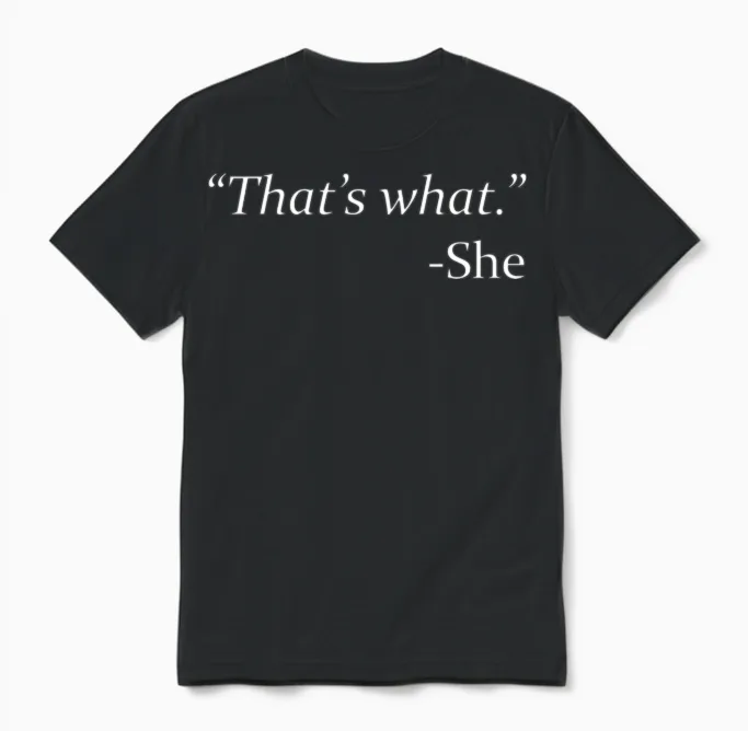 That's What - She Unisex T-Shirt in Black