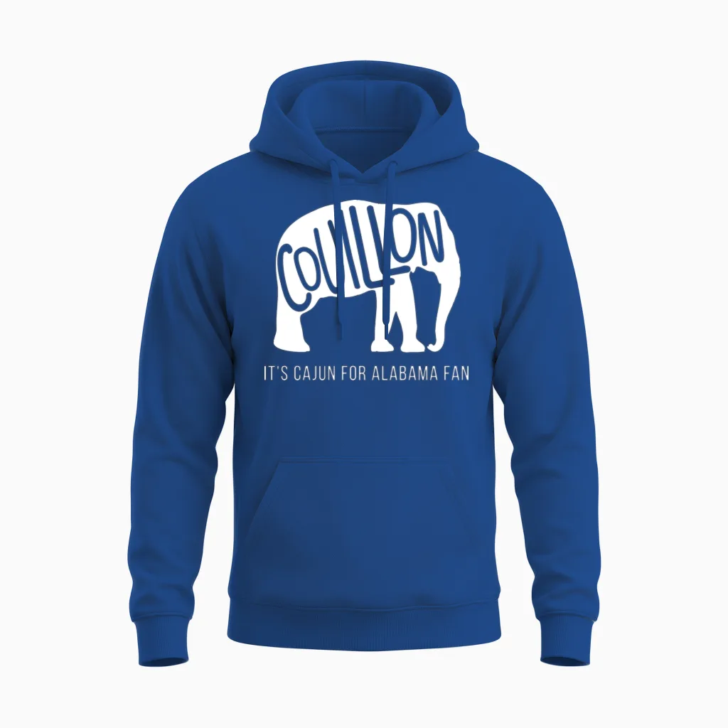 Couillon It S Cajun for Alabama Fan Unisex Hoodie in Royal