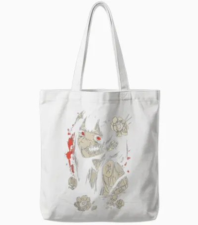Horror Anime Manga | Japan Japanese Creepy Kawaii Goth T-Shirt, Black Tote Bags - White
