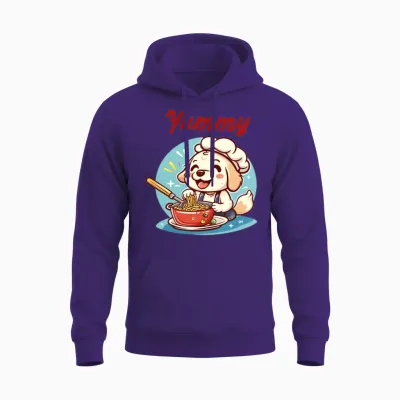 Cute Dog Unisex Hoodie - Purple