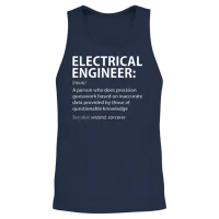 Electrical Engineer Definition Unisex Tank Top - Navy – 2