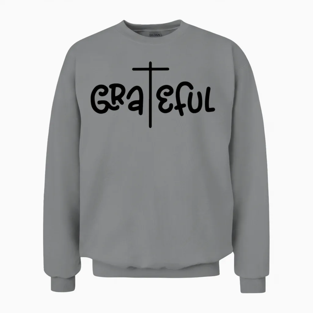 Grateful - Faith - Christian & Unisex Sweatshirt in Sport Grey