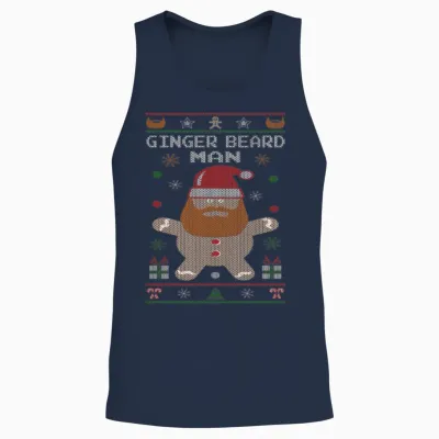 Ginger Beard Man Unisex Tank Top - Navy