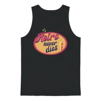 Retro Never Dies Unisex Tank Top - Black – 1
