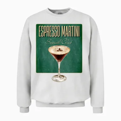 Espresso Martini Social Club | Kaffee Cocktail Cafe Bar Team Unisex Sweatshirt - White