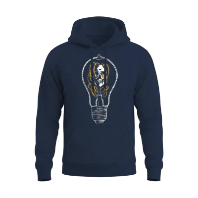 Electrician Light Bulb Electricity Unisex Hoodie - Navy