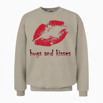 Hugs and Kisses Unisex Sweatshirt - Sand