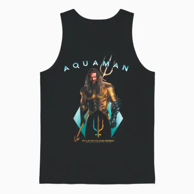 Aquaman Ocean Hero Dc Comics Adventure Affichage Sur Le Thème De L'aventure Unisex Tank Top - Black