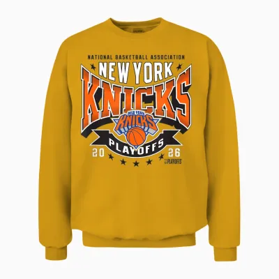 Nba Officiel 2026 Playoffs New York Knicks Next Unisex Sweatshirt - Gold