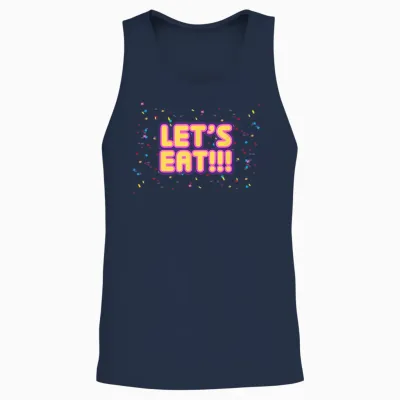 Let's Eat!!! Unisex Tank Top - Navy