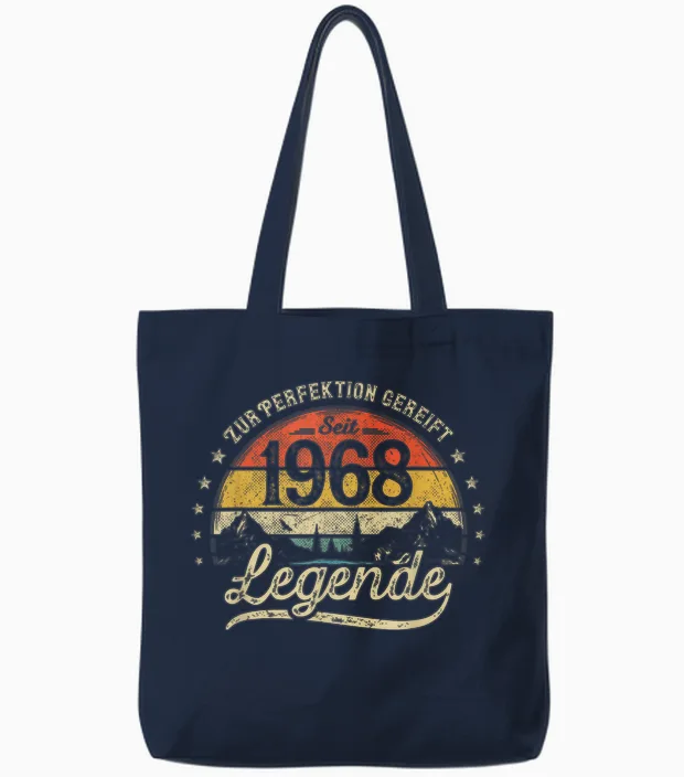Legende Seit 1968 58 Jahre 58. Geburtstag Mann Frau Geschenk Tote Bags in Navy