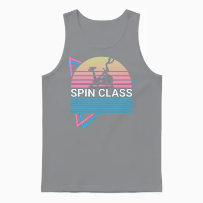 Spin Class Retro Unisex Tank Top - Sport Grey