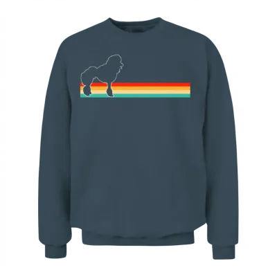 Poodle Retro Unisex Sweatshirt - Dark Heather