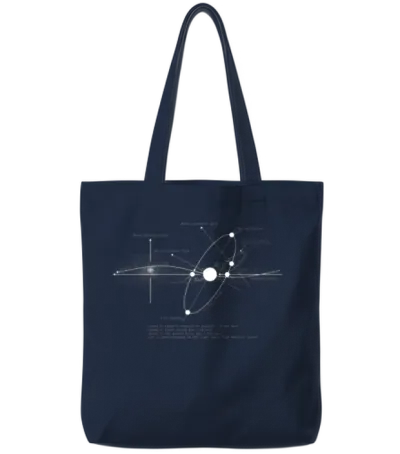 Solar Systems Diagram Astronomy Lover Tote Bags - Navy