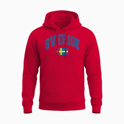 Schweden Sverige Flagge Unisex Hoodie - Red