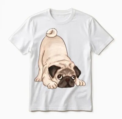 Dog with Face Unisex T-Shirt - White