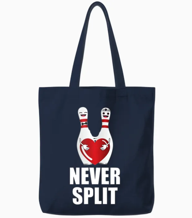 Never Split Bowling Pins Valentine S Dales Matchin Tote Bags in Navy