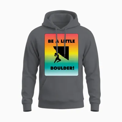 Boulder Retro Unisex Hoodie - Charcoal