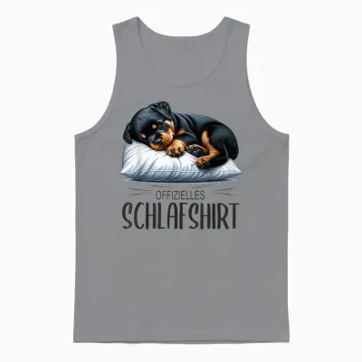 Pyjamas Official Sleep Shirt Cute Dog Rottweiler T-Shirt, Gray Unisex Tank Top - Sport Grey