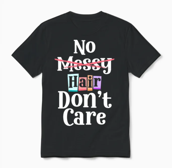Bald New Hairstyle Man Hair Unisex T-Shirt in Black