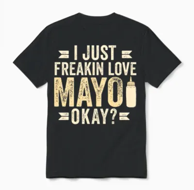 Funny Mayonnaise Unisex T-Shirt - Black