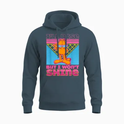 Garfield – I'll Rise but I Won't Shine Cool Chat Unisex Hoodie - Dark Heather