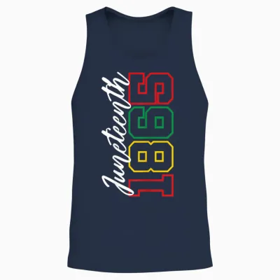 Juneteenth 1865 Shirts Women Men June 19th 1865 Freedom Day Unisex Tank Top - Navy