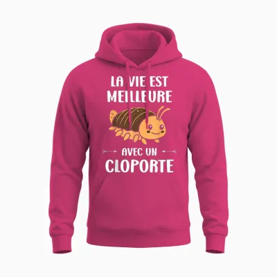 Humour Insect Life Is Better with a Woodlice Unisex Hoodie - Heliconia
