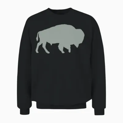 Bison Unisex Sweatshirt - Black