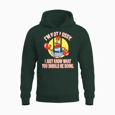 Mademark X Spongebob Squarepants - Eugene Krabs - I'm Not Bossy Unisex Hoodie - Forest