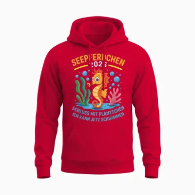Seepferdchen 2026 Ich Kann Schwimmen - Kleine Schwimmer Unisex Hoodie - Red