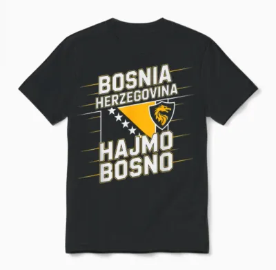 Proud Bosnien Herzegowina Cheer Country Favorite Spirit Game Unisex T-Shirt - Black