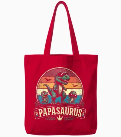 Papa Shirt Lustig Papa Geburtstag Vater Spruch Geschenk Papa Tote Bags - Red