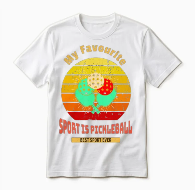 Funny Pickleball Unisex T-Shirt in White