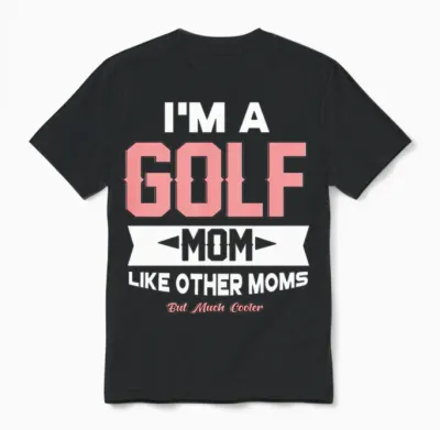 Golf Mom Unisex T-Shirt - Black