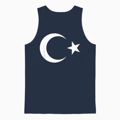 Türkische Flagge Unisex Tank Top - Navy