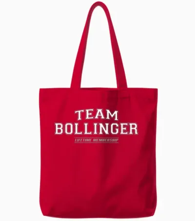 Team Bollinger | Stolzer Familienname, Nachname Geschenk Tote Bags - Red