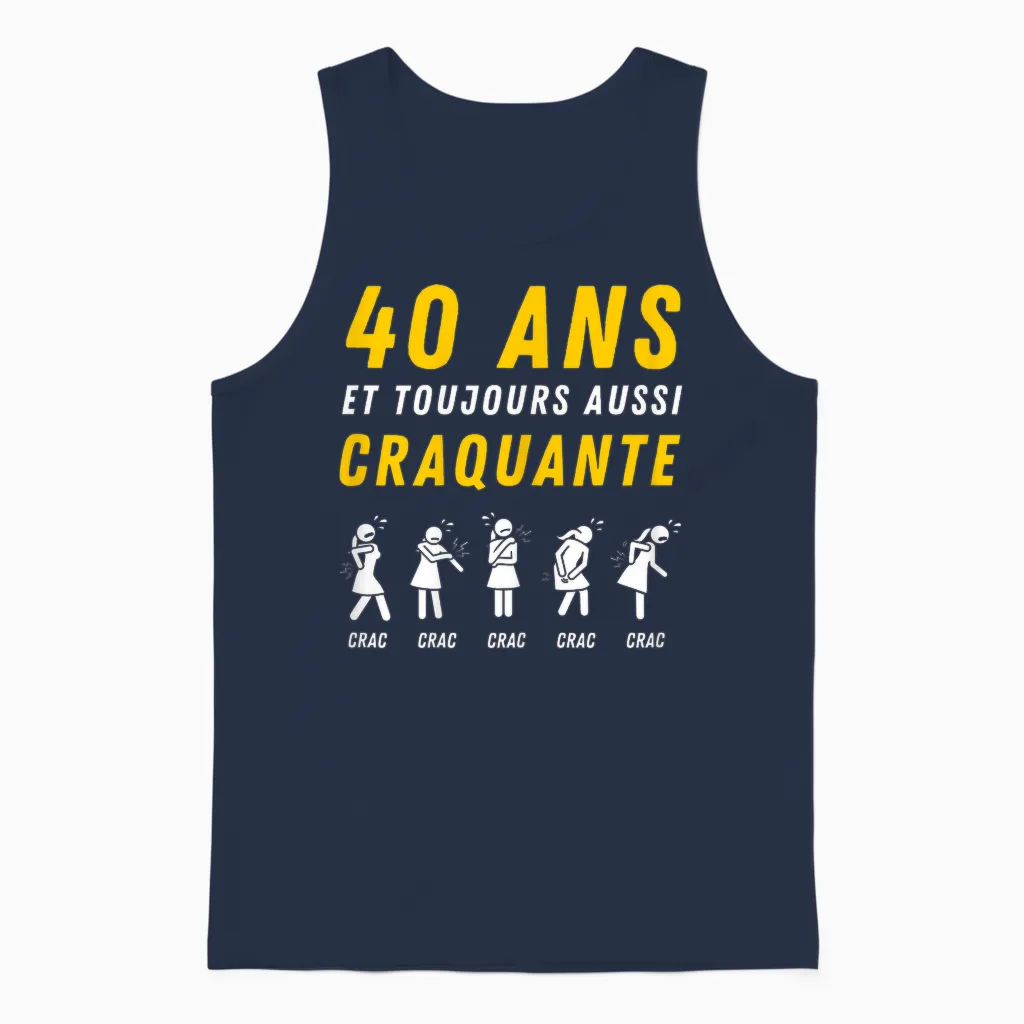 Gift Idea Drole Humour 40 Ans 1986 Anniversaire Femme Unisex Tank Top in Navy