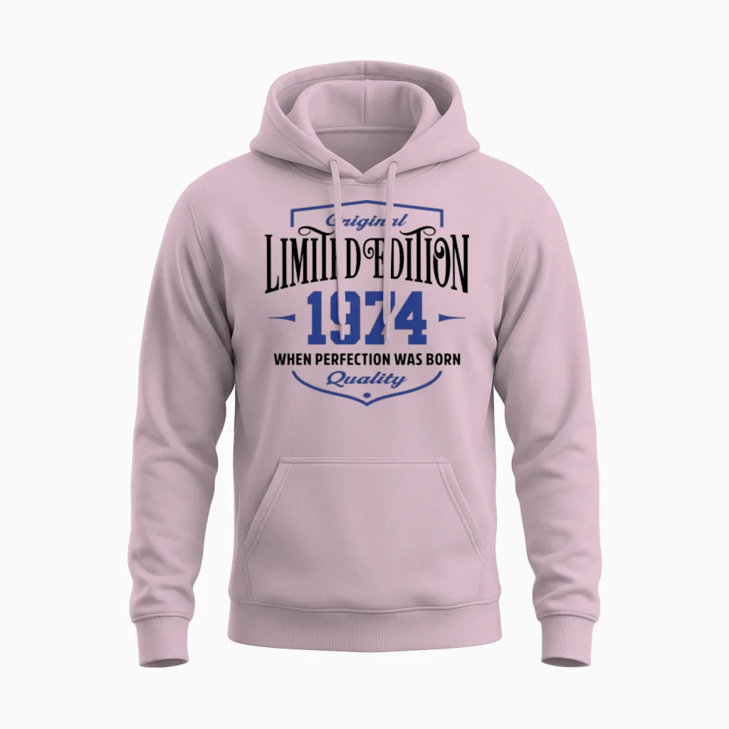 Limited Edition 1974 Unisex Hoodie in Light Pink