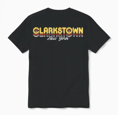 Retro Clarkstown New York Unisex T-Shirt - Black