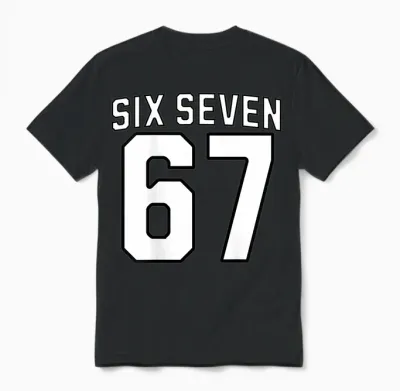Six Seven Meme 67 Sports Jersey for Boys Girls Kids Teens Unisex T-Shirt - Black