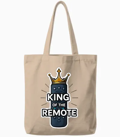 King of the Tv Télécommande Humoristique Pour La Fête Des Pères Tote Bags - Natural