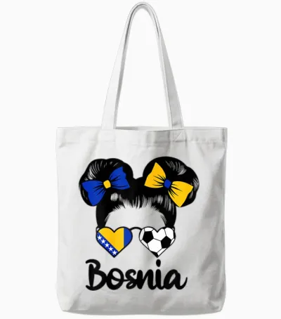 Bosnische Flagge Mädchen Stolze Bosnien Fans Girls Tote Bags - White