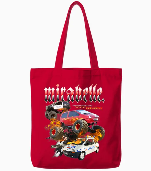 Club De Race Twingo T-Shirt, Black, S Tote Bags in Red