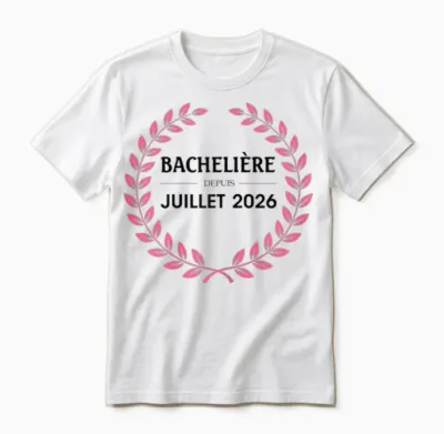 Bachelière 2026 Félicitations Réussite Bac Souvenir Fille Unisex T-Shirt - White