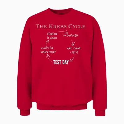 Funny Gift for Science Teacher from Krebs Cycle Biology Unisex Sweatshirt - Red