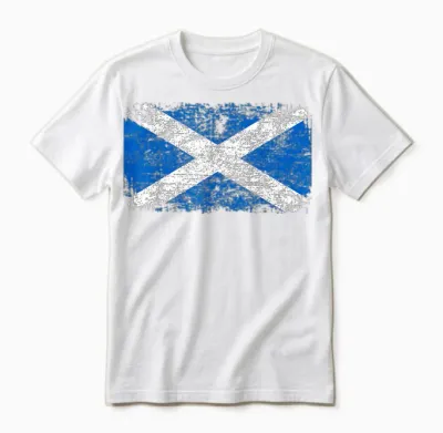 Scotland Flag | Men Women Kids Scotland T-Shirt, Black, S Unisex T-Shirt - White